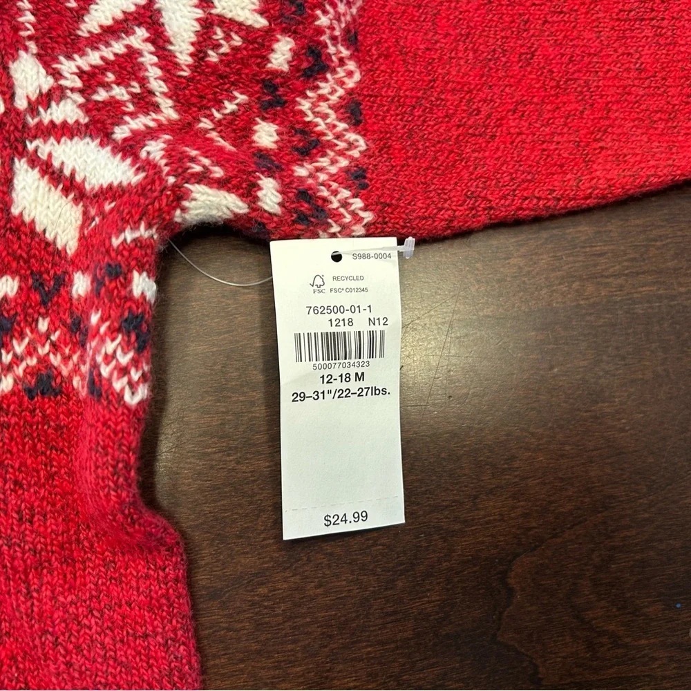Old Navy Festive Red and White Sweater